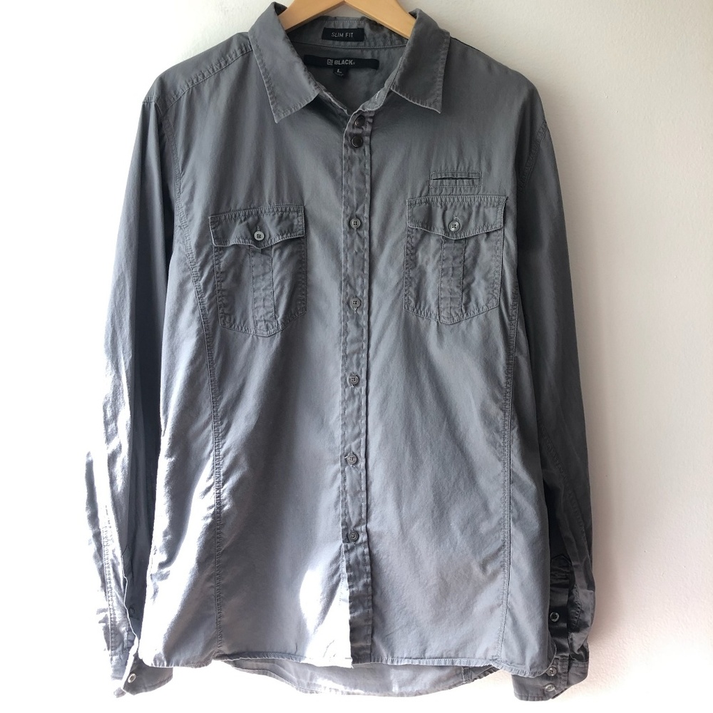 Black® Slim Fit Casual Button Down Shirt Large